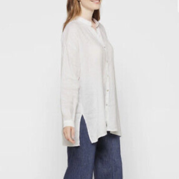 Eileen Fisher Tops - eileen fisher 100a% irish linen button down  blouse s